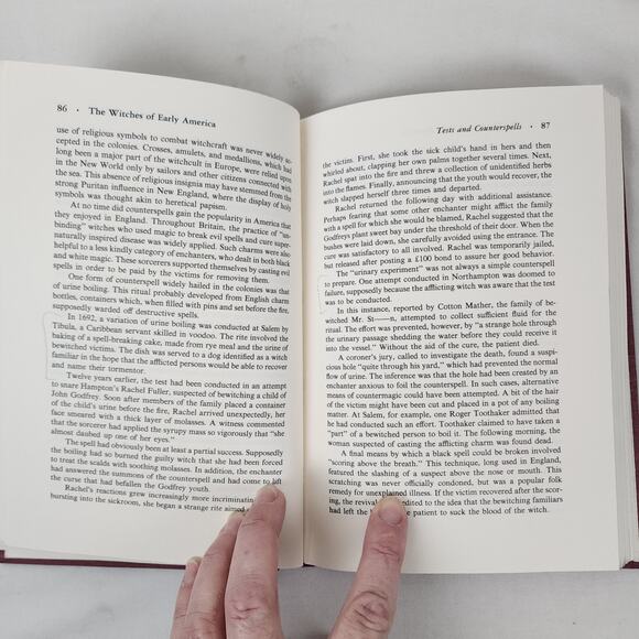 Witches of Early America by Sally S Booth Red Hardcover Occult History Book 1975 - Picture 10 of 11